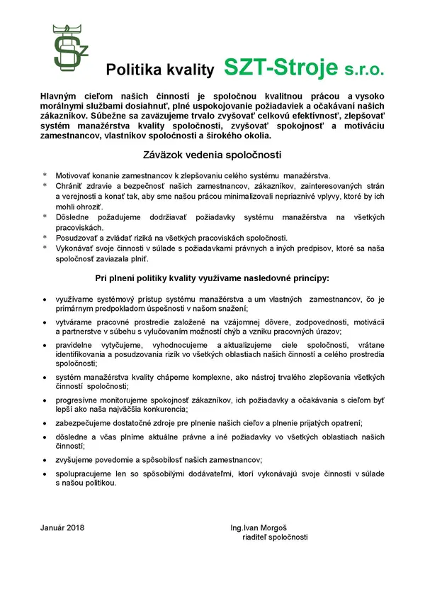 Politika kvality